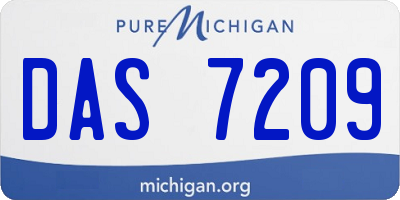 MI license plate DAS7209