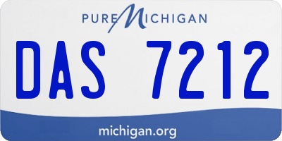 MI license plate DAS7212