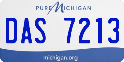 MI license plate DAS7213