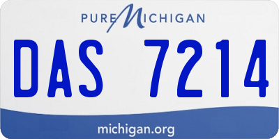 MI license plate DAS7214