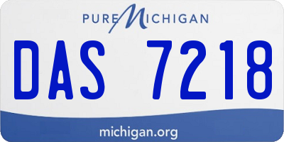 MI license plate DAS7218