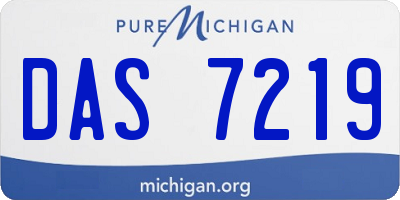MI license plate DAS7219