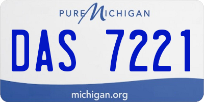 MI license plate DAS7221