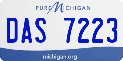 MI license plate DAS7223