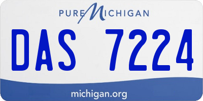 MI license plate DAS7224