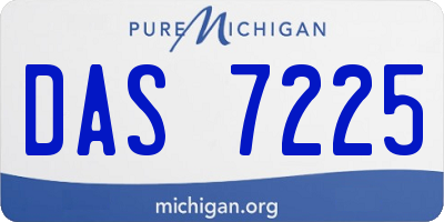 MI license plate DAS7225