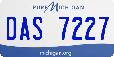 MI license plate DAS7227