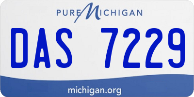MI license plate DAS7229