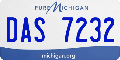 MI license plate DAS7232
