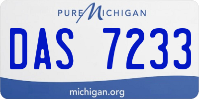 MI license plate DAS7233