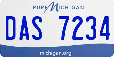 MI license plate DAS7234