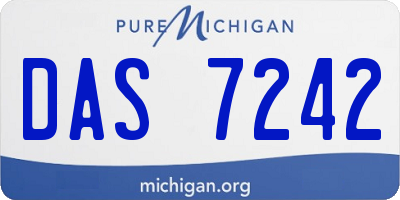 MI license plate DAS7242
