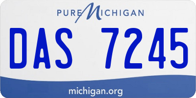 MI license plate DAS7245