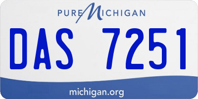 MI license plate DAS7251