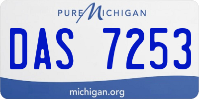MI license plate DAS7253