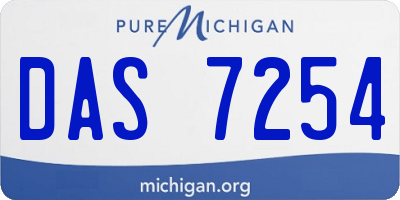 MI license plate DAS7254