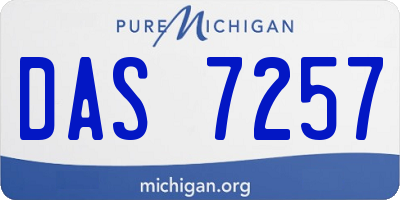MI license plate DAS7257