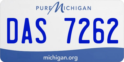 MI license plate DAS7262