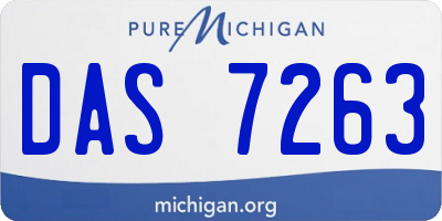 MI license plate DAS7263