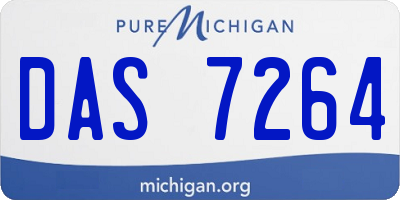 MI license plate DAS7264