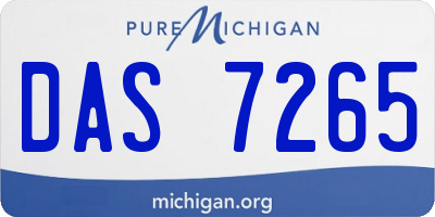 MI license plate DAS7265