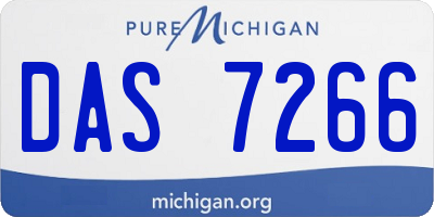 MI license plate DAS7266