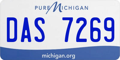 MI license plate DAS7269