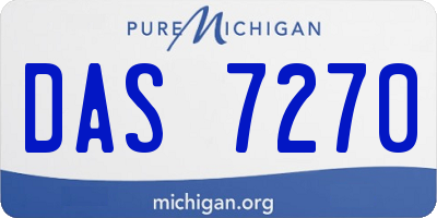 MI license plate DAS7270
