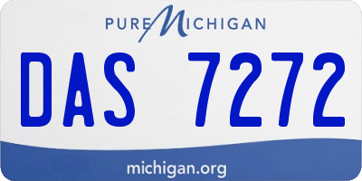 MI license plate DAS7272