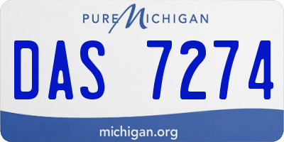 MI license plate DAS7274