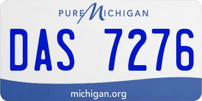 MI license plate DAS7276