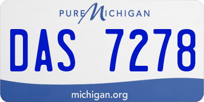 MI license plate DAS7278