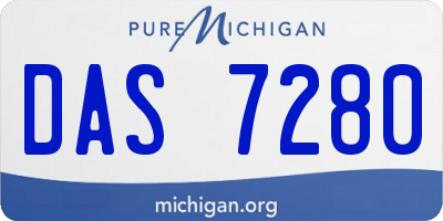 MI license plate DAS7280