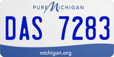 MI license plate DAS7283