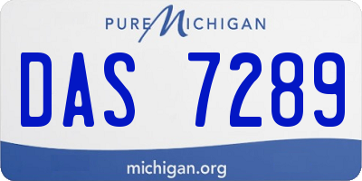 MI license plate DAS7289