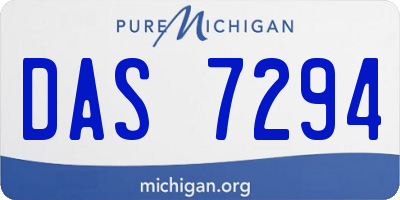 MI license plate DAS7294