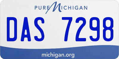 MI license plate DAS7298