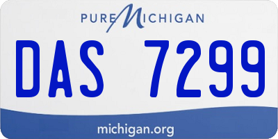 MI license plate DAS7299
