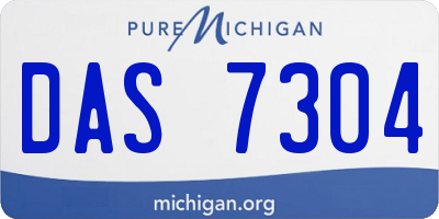 MI license plate DAS7304