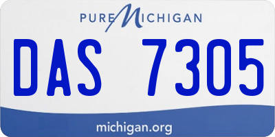 MI license plate DAS7305