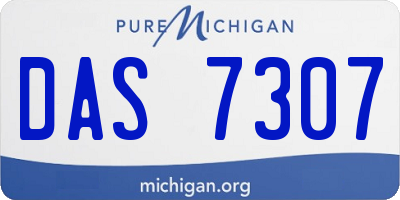 MI license plate DAS7307