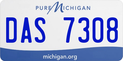 MI license plate DAS7308