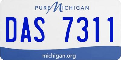 MI license plate DAS7311