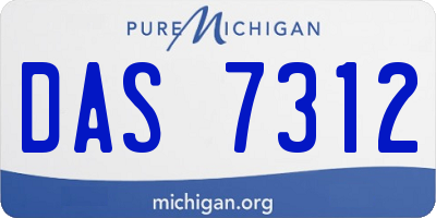 MI license plate DAS7312