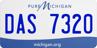 MI license plate DAS7320