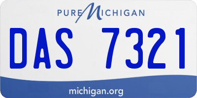 MI license plate DAS7321