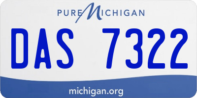 MI license plate DAS7322