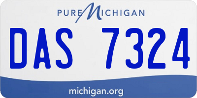 MI license plate DAS7324