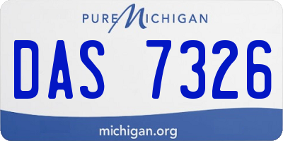 MI license plate DAS7326