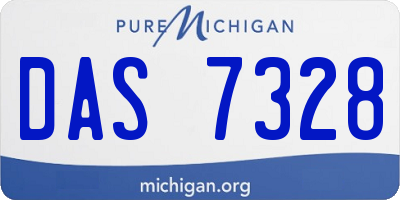 MI license plate DAS7328